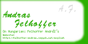 andras felhoffer business card